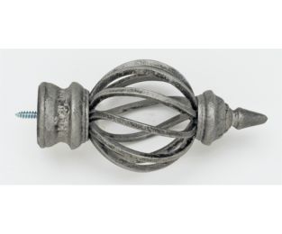 Bird Cage Finial - Antique Pewter - 011